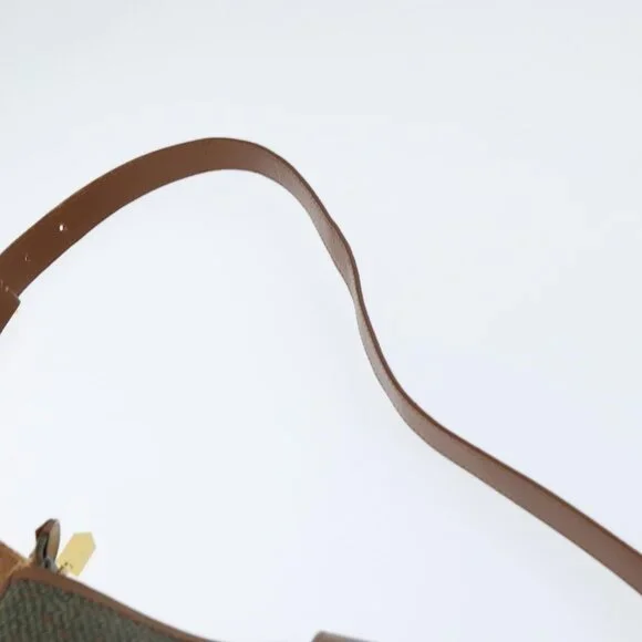 Authentic SAINT LAURENT Shoulder Bag PVC Leather Brown Gold - Picture 15 of 16